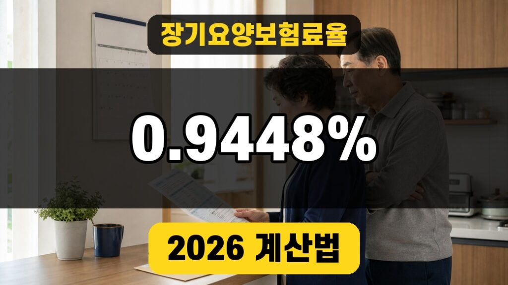 2026 장기요양보험료율 0.9448% 계산법 대표 이미지